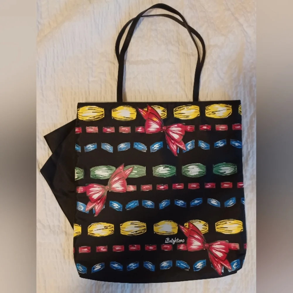 BRIGHTON Take A Beau ART CHIC CARRYALL BIG BOW TOTE BAG